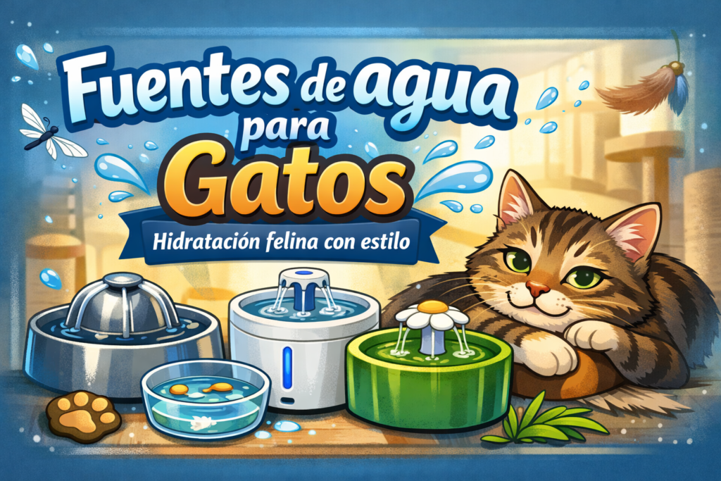 Fuentes de agua para gatos