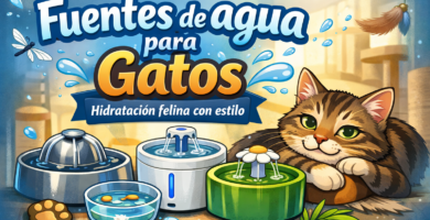 Fuentes de agua para gatos