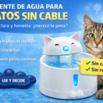 fuente de agua para gatos sin cables