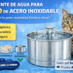 fuente de agua para gatos de acero inoxidable