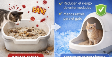 areneros automáticos gatos