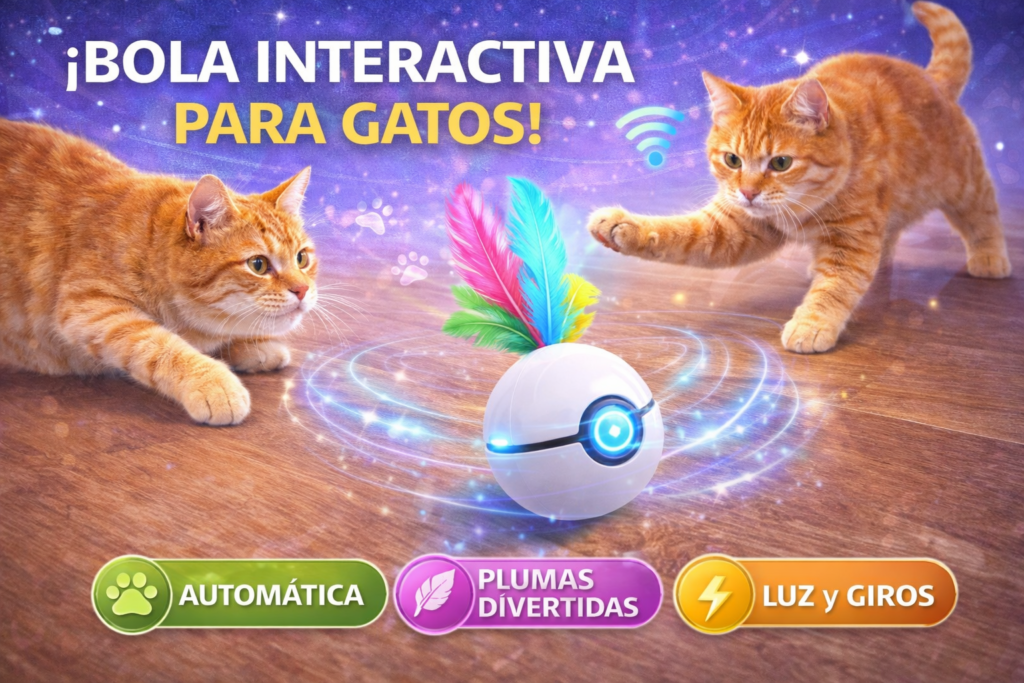pelota interactiva gatos