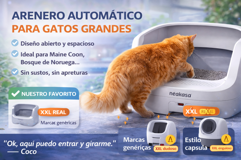arenero automáticos para gatos grandes