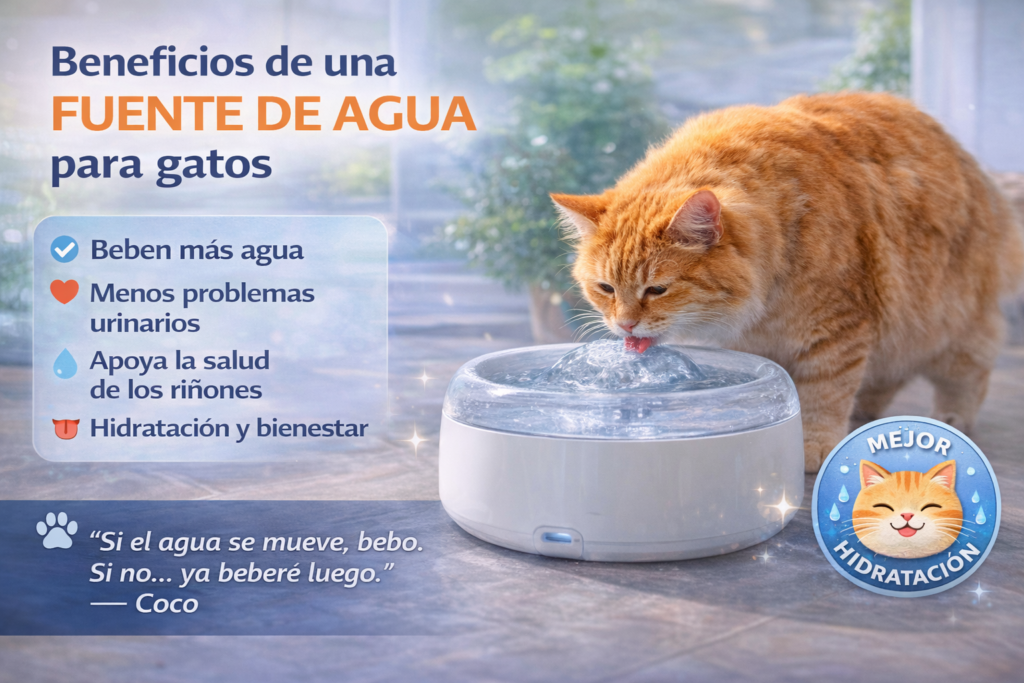 beneficios fuente de agua automática para gatos