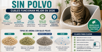 arena para gatos sin polvo