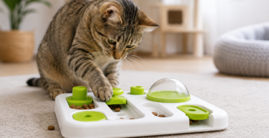 comedero interactivo para gatos