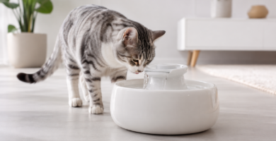 Fuente de cerámica para gatos