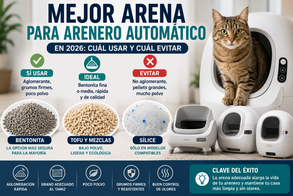 mejor arena para arenero automatico